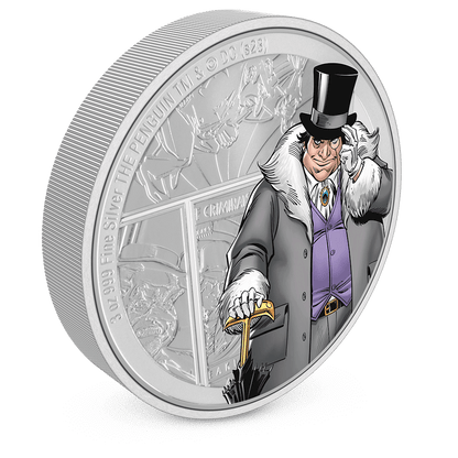 DC Villains THE PENGUIN™ 3 Oz Silver Coin - PARTHAVA COIN