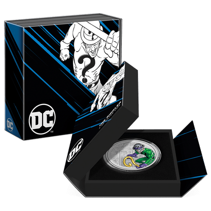 DC Villains THE RIDDLER™ 3 Oz Silver Coin