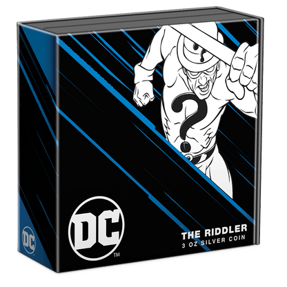 DC Villains THE RIDDLER™ 3 Oz Silver Coin
