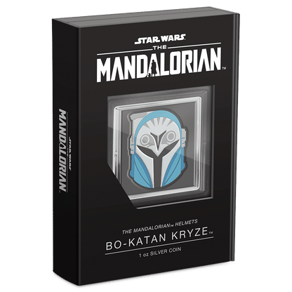 BO-KATAN KRYZE HELMET Mandalorian 1 Oz Silver Coin $2 Niue 2023 - PARTHAVA COIN