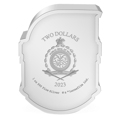 BO-KATAN KRYZE HELMET Mandalorian 1 Oz Silver Coin $2 Niue 2023 - PARTHAVA COIN