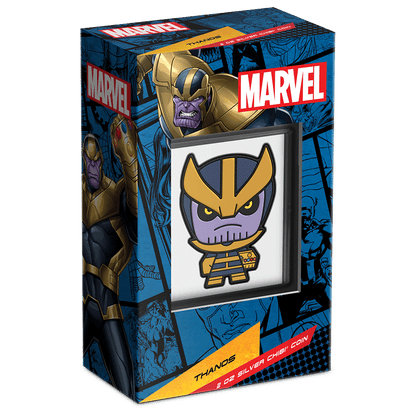 THANOS Mega Chibi Marvel 2 Oz Silver Coin $5 Niue 2023 - Parthava Coin