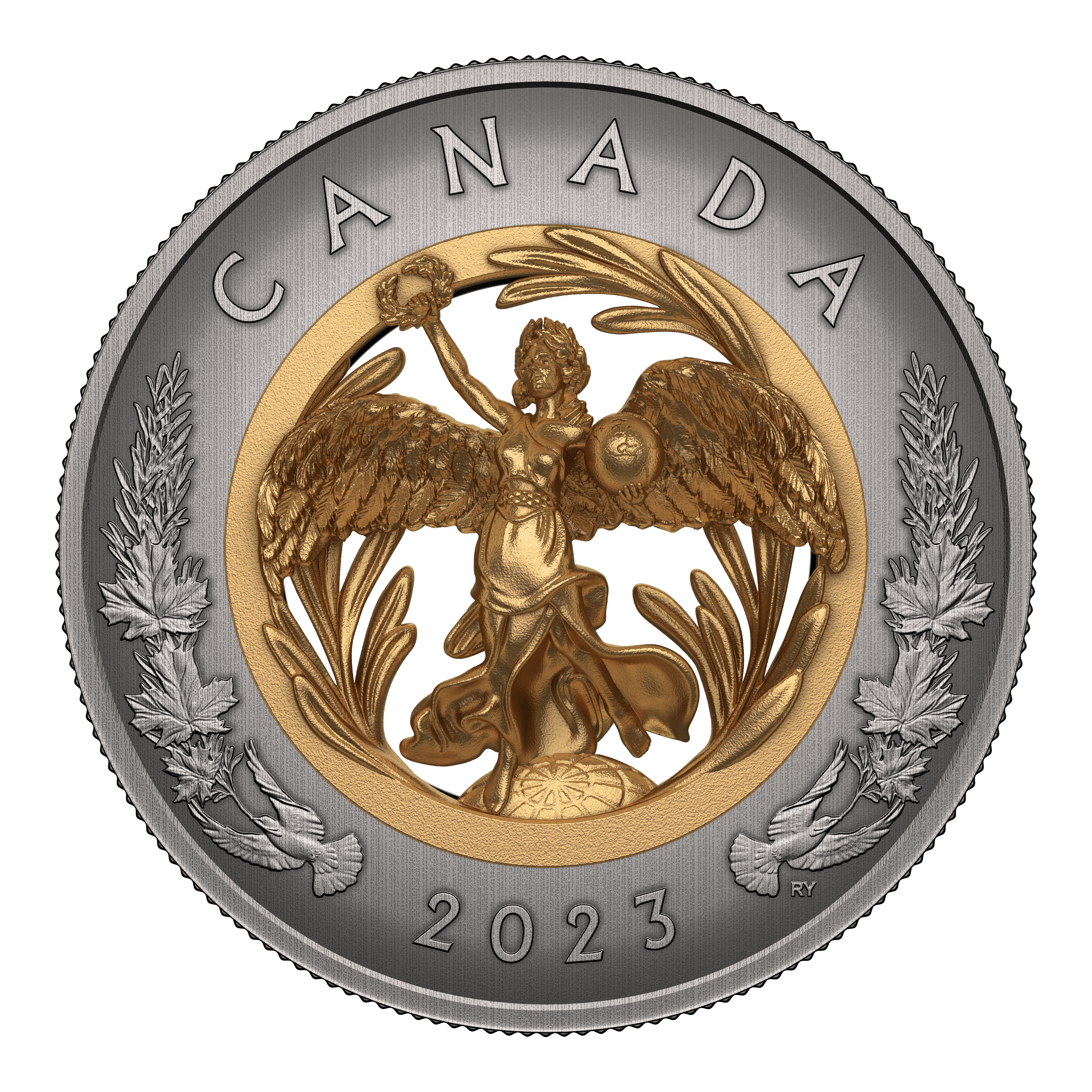 ALLEGORY OF PEACE Silver Coin $50 Canada 2023