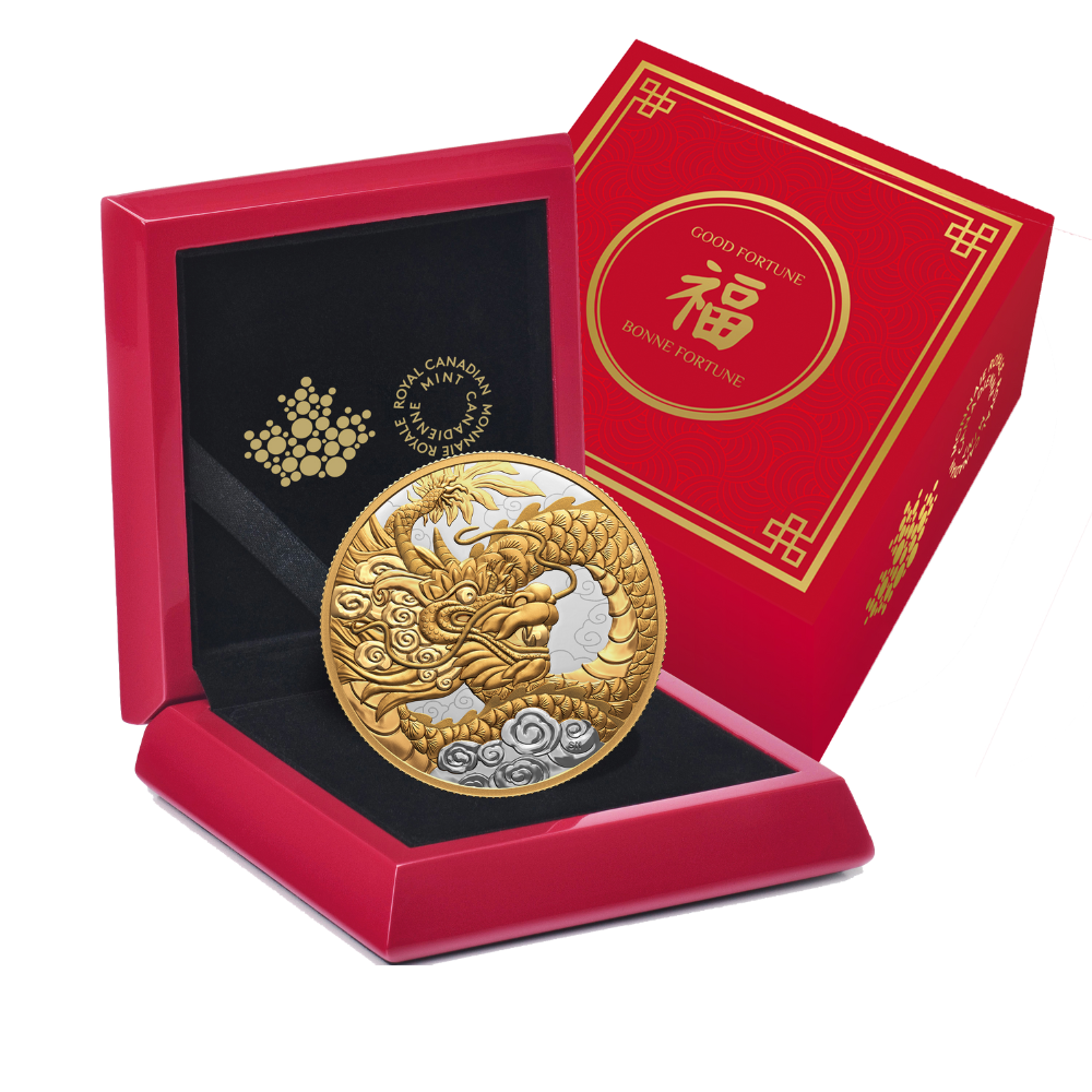 HEAVENLY DRAGON 5 Oz Silver Coin $50 Canada 2023
