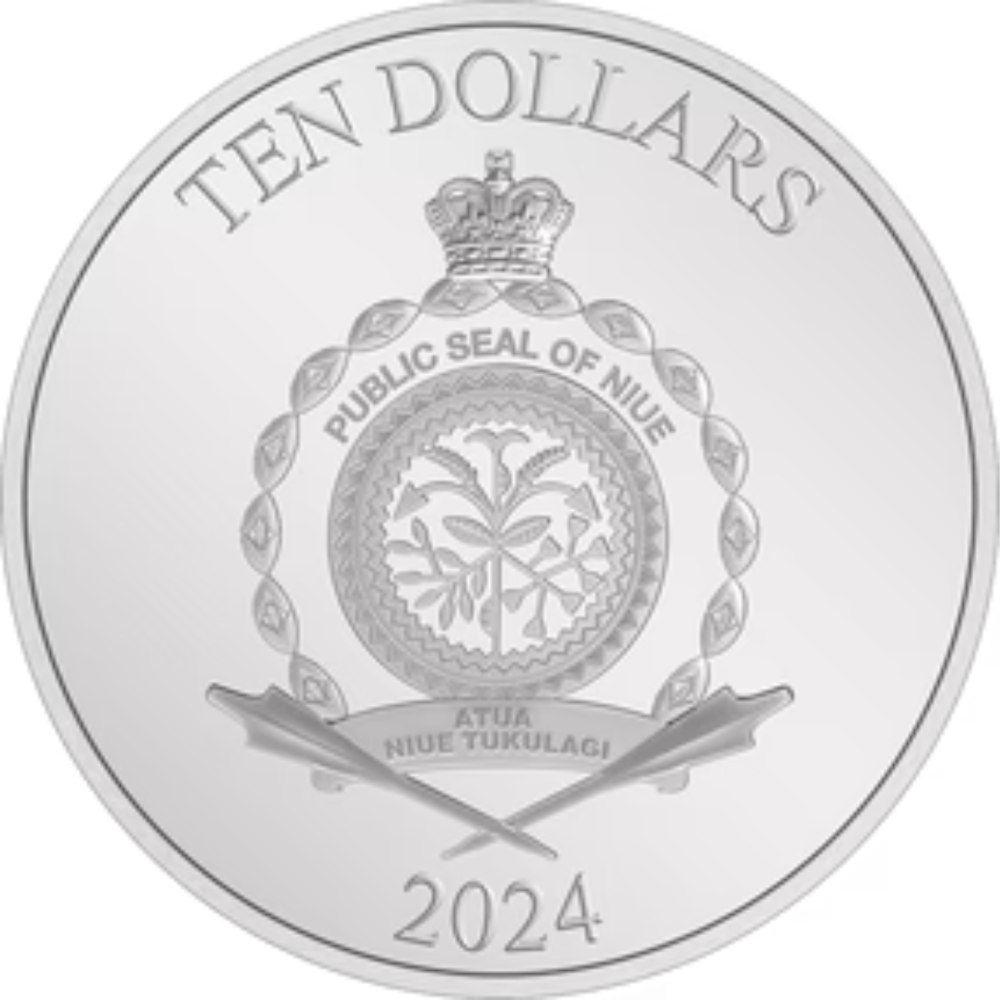 HARLEY QUINN DC Villains 3 Oz Silver Coin 10$ Niue 2024