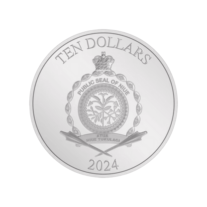 HARLEY QUINN DC Villains 3 Oz Silver Coin 10$ Niue 2024