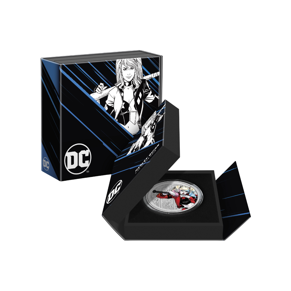 HARLEY QUINN DC Villains 3 Oz Silver Coin 10$ Niue 2024