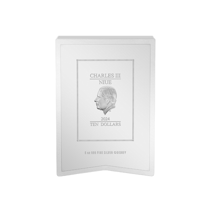 DONALD DUCK 90th Anniversary 5 Oz Silver Coin $10 Niue 2024