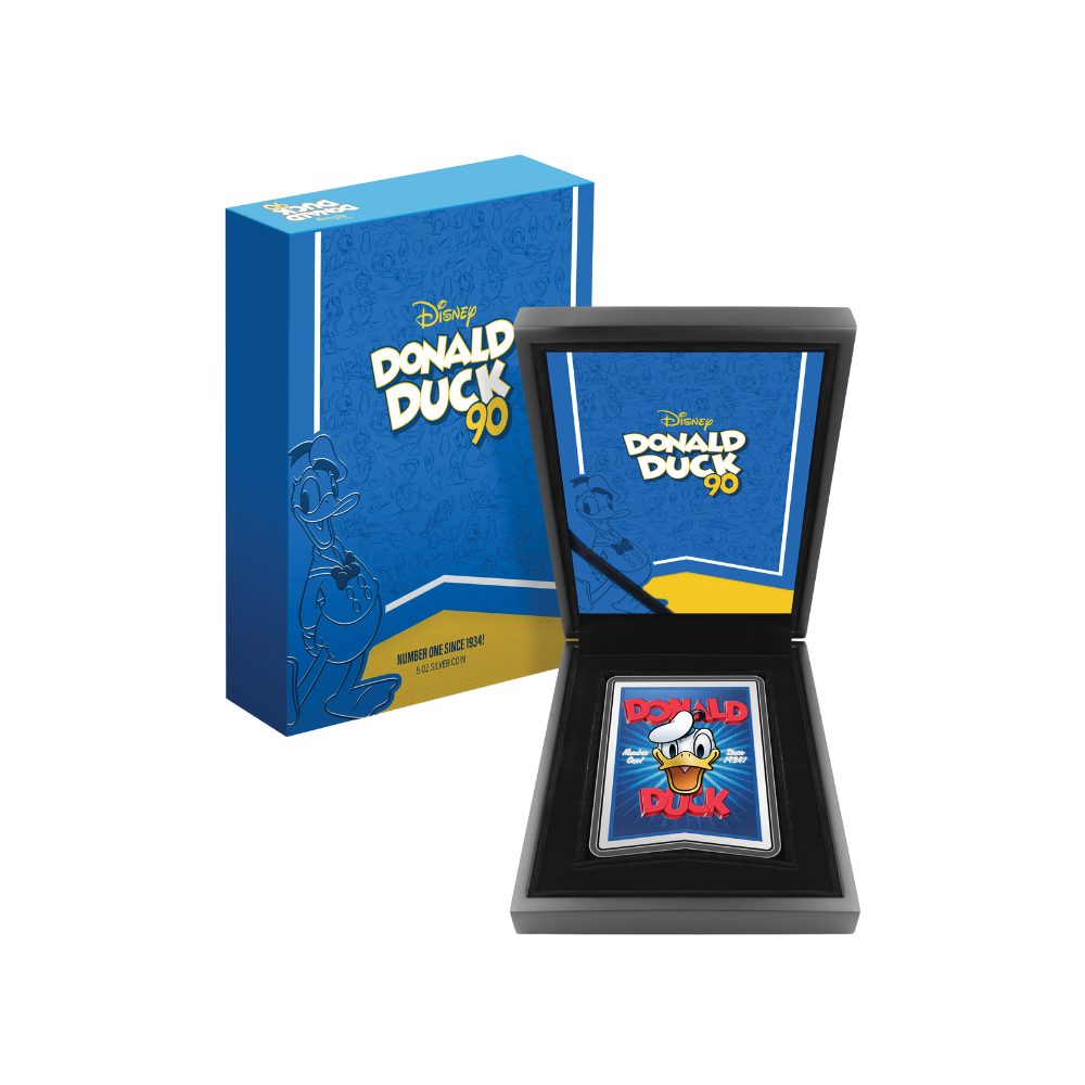 DONALD DUCK 90th Anniversary 5 Oz Silver Coin $10 Niue 2024