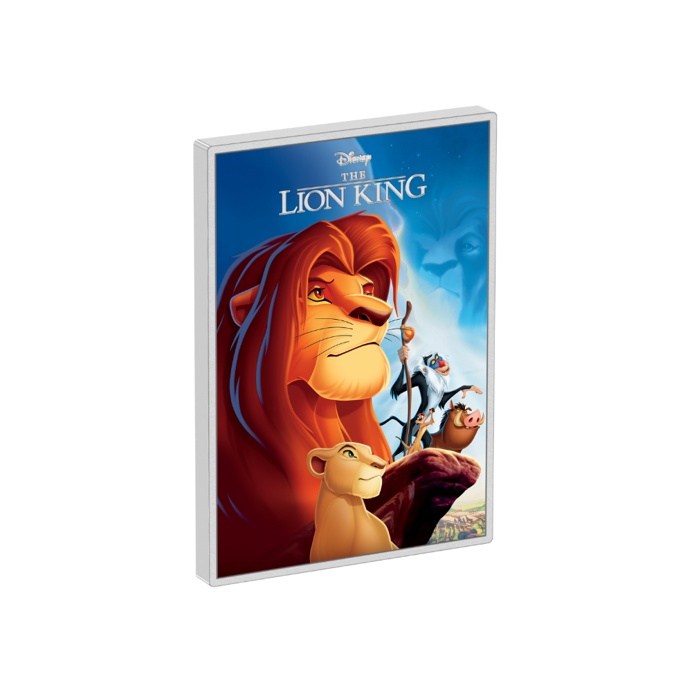 THE LION KING Disney Movie 5 Oz Silver Poster Coin $10 Niue 2024