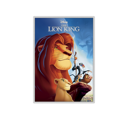 THE LION KING Disney Movie 5 Oz Silver Poster Coin $10 Niue 2024