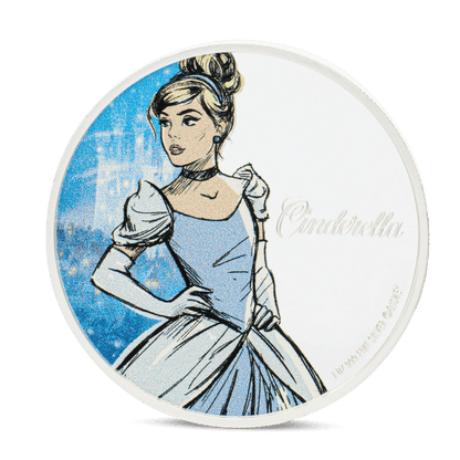 CINDERELLA Disney Princess 1 Oz Silver Coin $2 Niue 2024 - PARTHAVA COIN