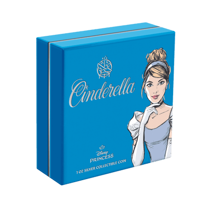 CINDERELLA Disney Princess 1 Oz Silver Coin $2 Niue 2024 - PARTHAVA COIN