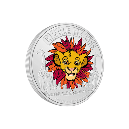 THE LION KING Disney 30th Anniversary Circle of Life 1 Oz Silver Coin $2 Niue 2024