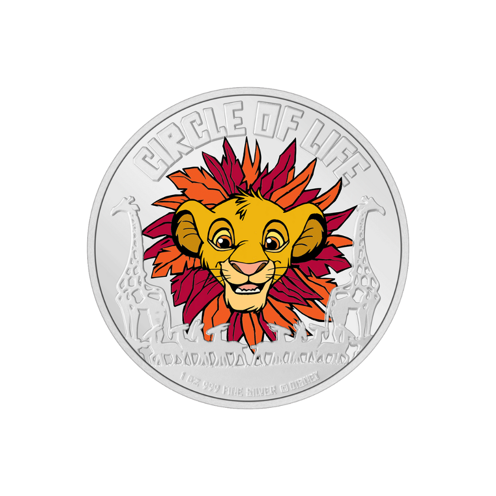 THE LION KING Disney 30th Anniversary Circle of Life 1 Oz Silver Coin $2 Niue 2024