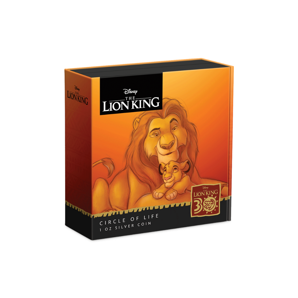 THE LION KING Disney 30th Anniversary Circle of Life 1 Oz Silver Coin $2 Niue 2024