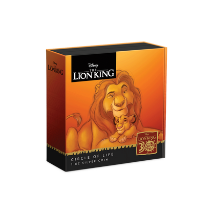 THE LION KING Disney 30th Anniversary Circle of Life 1 Oz Silver Coin $2 Niue 2024
