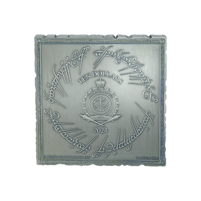 MIDDLE EARTH MAP 5 Oz Silver Coin $10 Niue 2024