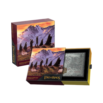 MIDDLE EARTH MAP 5 Oz Silver Coin $10 Niue 2024