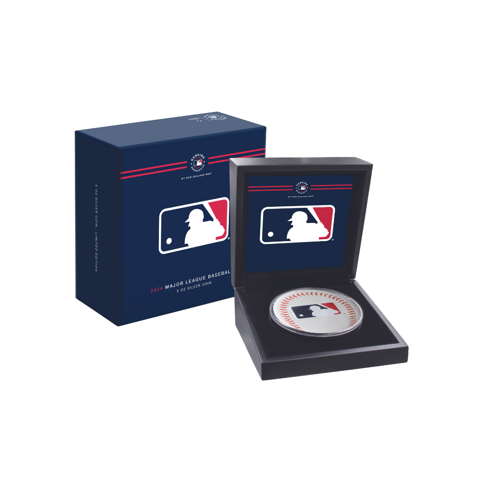 MLB LOGO Major League Baseball 1 Oz Silver Coin $2 Niue 2024