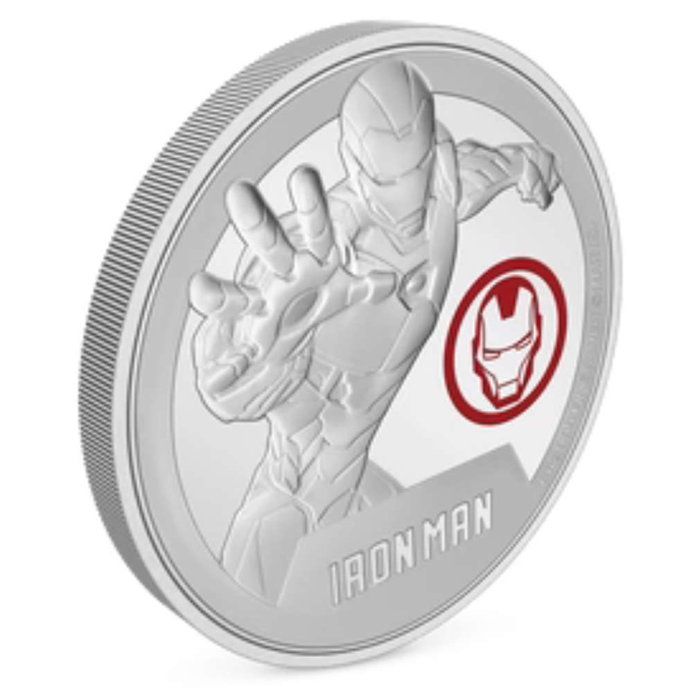 IRON MAN Marvel Classic Superheroes 1 Oz Silver Coin $2 Niue 2024