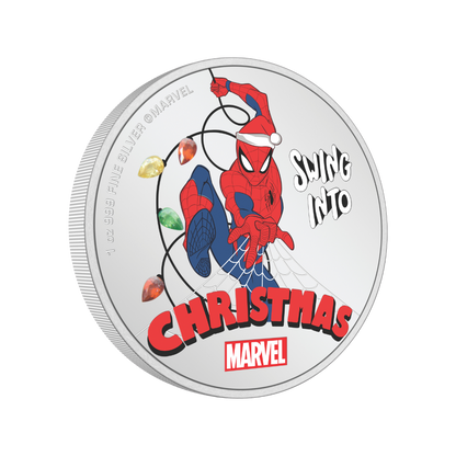 TIS THE SEASON TO BE AMAZING Season Greetings 1 Oz Silver Coin $2 Niue 2024