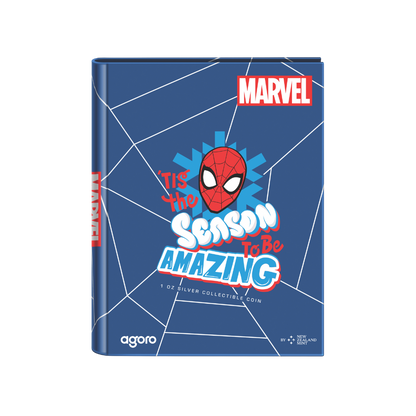 TIS THE SEASON TO BE AMAZING Season Greetings 1 Oz Silver Coin $2 Niue 2024