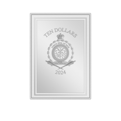 LAST JEDI POSTER 5 Oz Silver Coin $10 Niue 2024