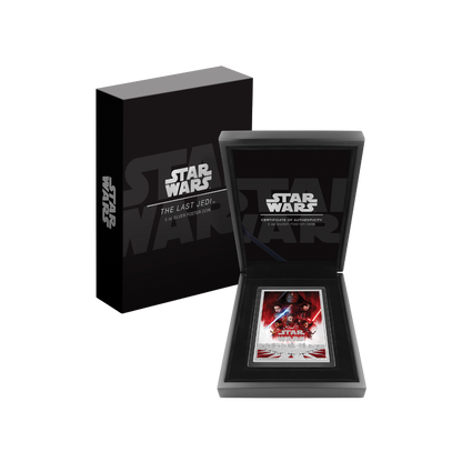 LAST JEDI POSTER 5 Oz Silver Coin $10 Niue 2024