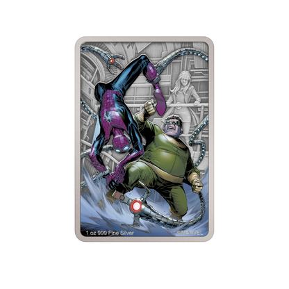DOCTOR OCTOPUS Spiderman Villains 1 Oz Silver Coin $2 Niue 2024