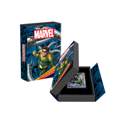 DOCTOR OCTOPUS Spiderman Villains 1 Oz Silver Coin $2 Niue 2024