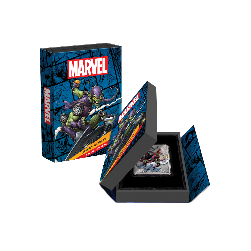 GREEN GOBLIN Spiderman Villains 1 Oz Silver Coin $2 Niue 2024