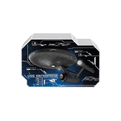 USS ENTERPRISE NCC 1701 Star Trek Vehicles 1 Oz Silver Coin $2 Niue 2024
