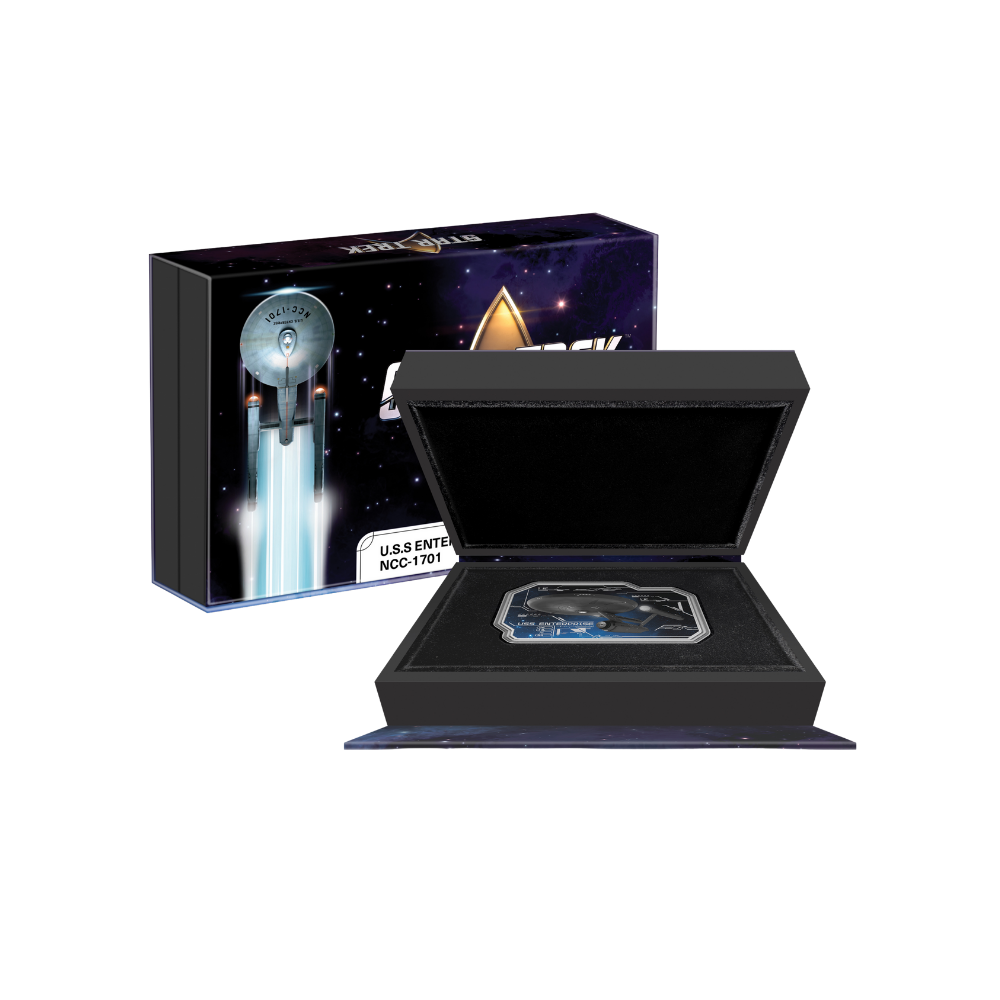 USS ENTERPRISE NCC 1701 Star Trek Vehicles 1 Oz Silver Coin $2 Niue 2024