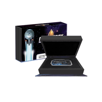 USS ENTERPRISE NCC 1701 Star Trek Vehicles 1 Oz Silver Coin $2 Niue 2024