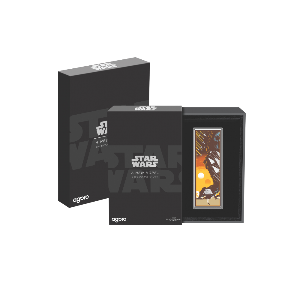 Star Wars™ A New Hope™ 3 Oz Silver Poster Coin