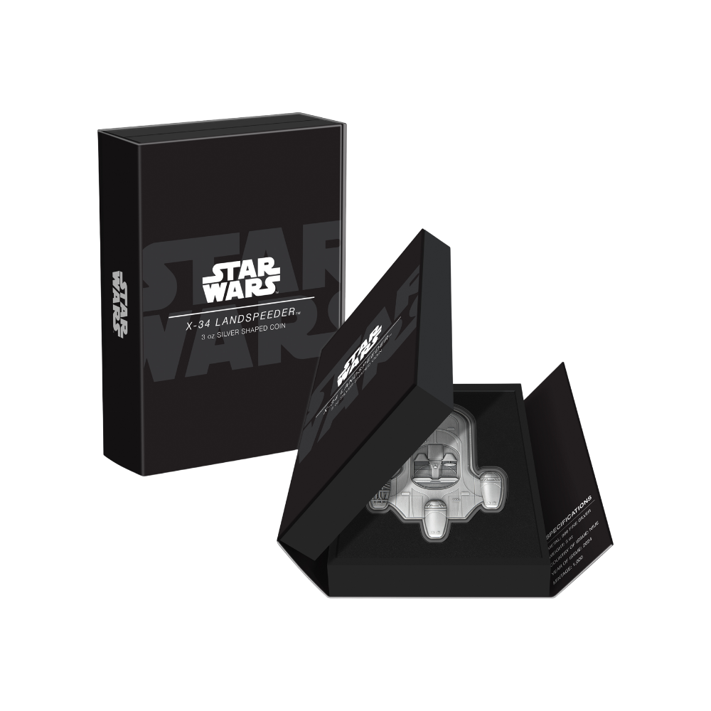 LANDSPEEDER Star Wars Vehicles 3 Oz Silver Coin $10 Niue 2024