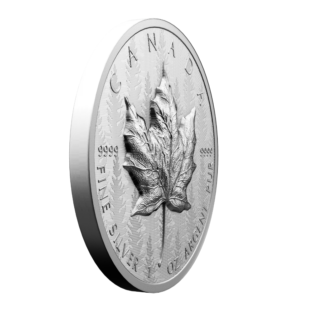 MAPLE LEAF Ultra High Relief 1 Oz Silver Coin $20 Canada 2024