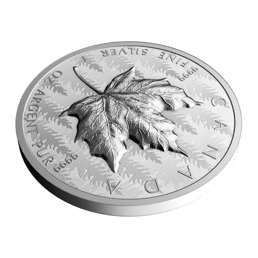 MAPLE LEAF Ultra High Relief 1 Oz Silver Coin $20 Canada 2024
