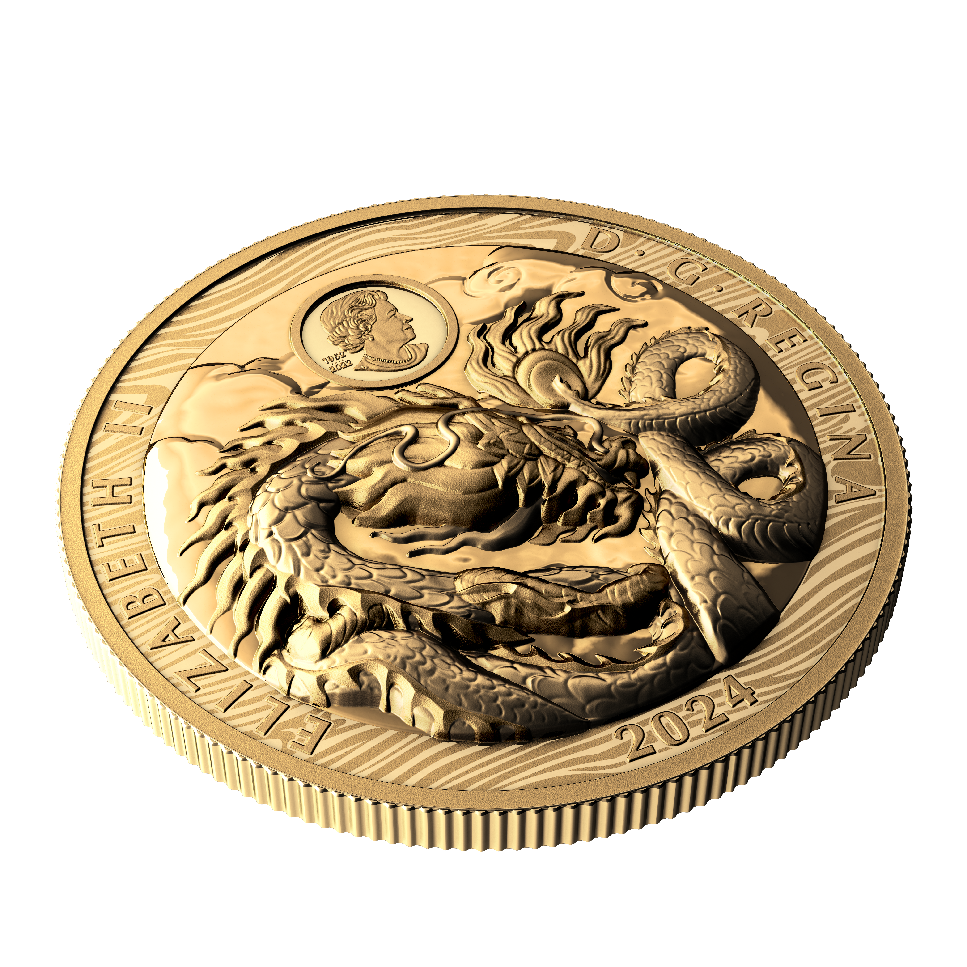 DRAGON Lunar Year Gold Coin $350 Canada 2024