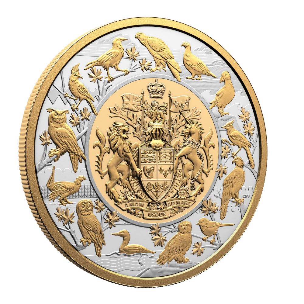 Heraldic Landscape Birds of Canada 5 Oz Silver Coin $50 Canada 2024 - PARTHAVA COIN