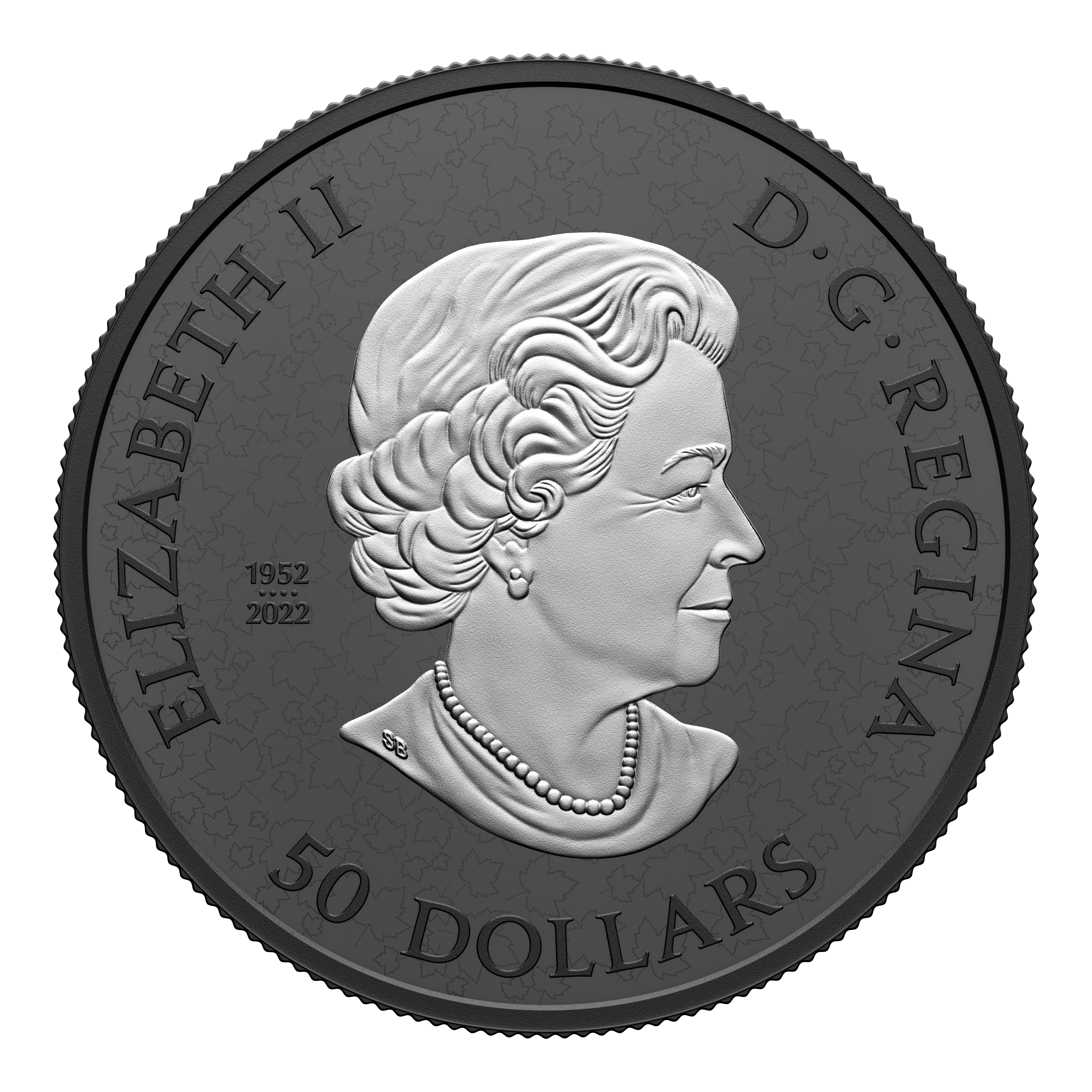 MAPLE LEAF Black Rhodium Plating 5 Oz Silver Coin $50 Canada 2024