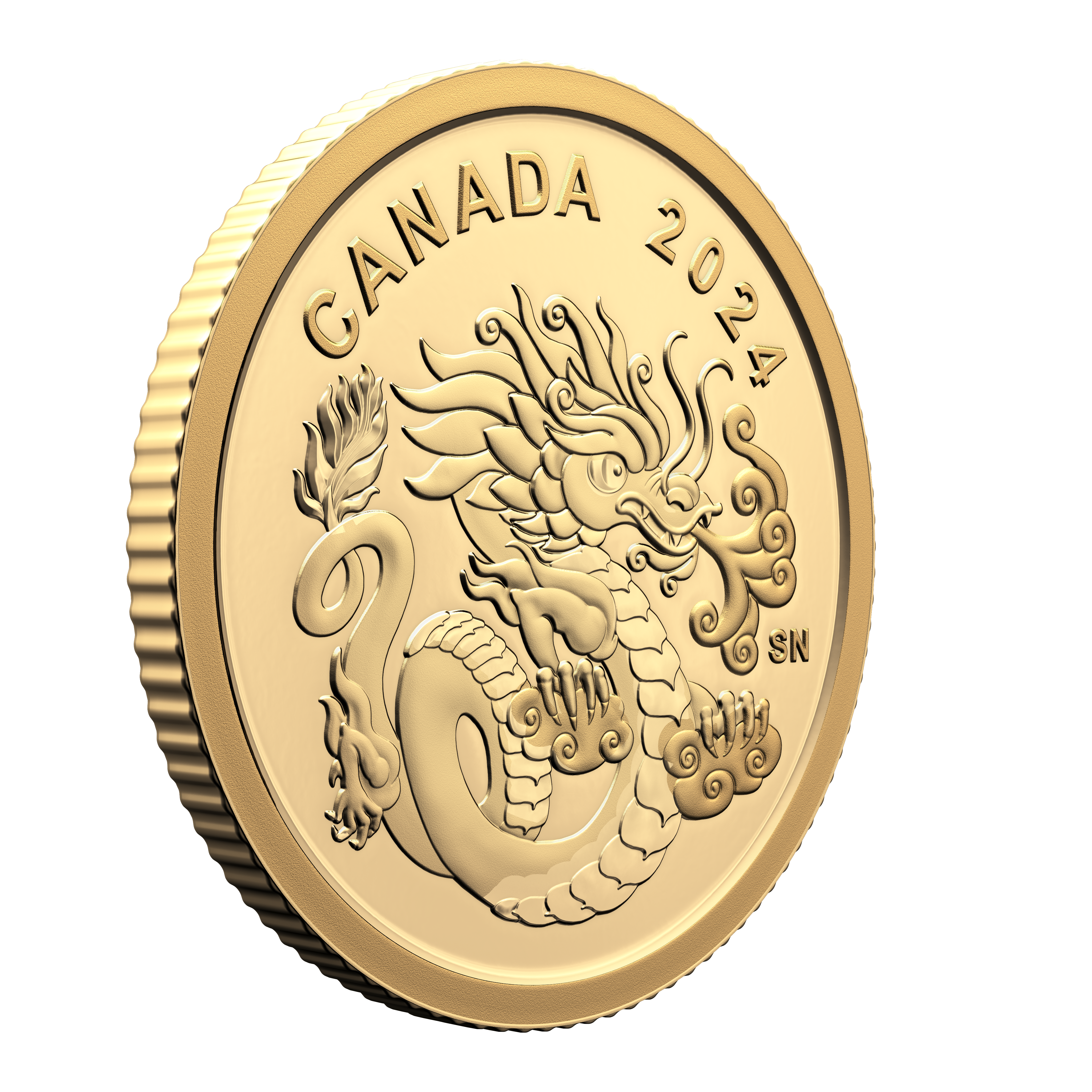 Pure Gold Coin Spirit Dragon Canada 2024