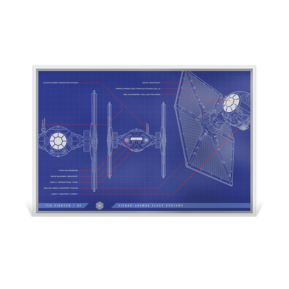 Star Wars™ Tie Fighter / SF™ Blueprint Silver Foil