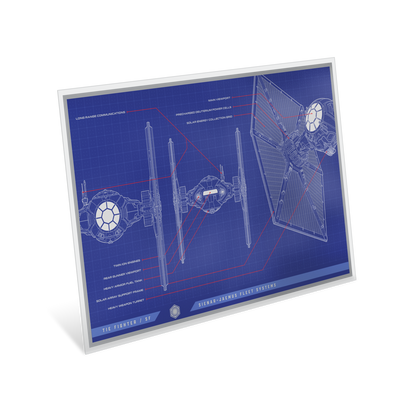 Star Wars™ Tie Fighter / SF™ Blueprint Silver Foil