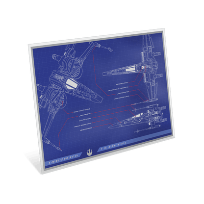 Star Wars™ X-Wing T-70™ Blueprint Silver Foil reverse agoro