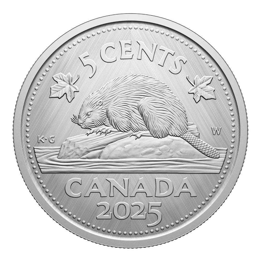 Tribute W Mint Mark Beaver 1 Oz Fine Silver Coin Canada 2025 reverse - Royal Canadian Mint