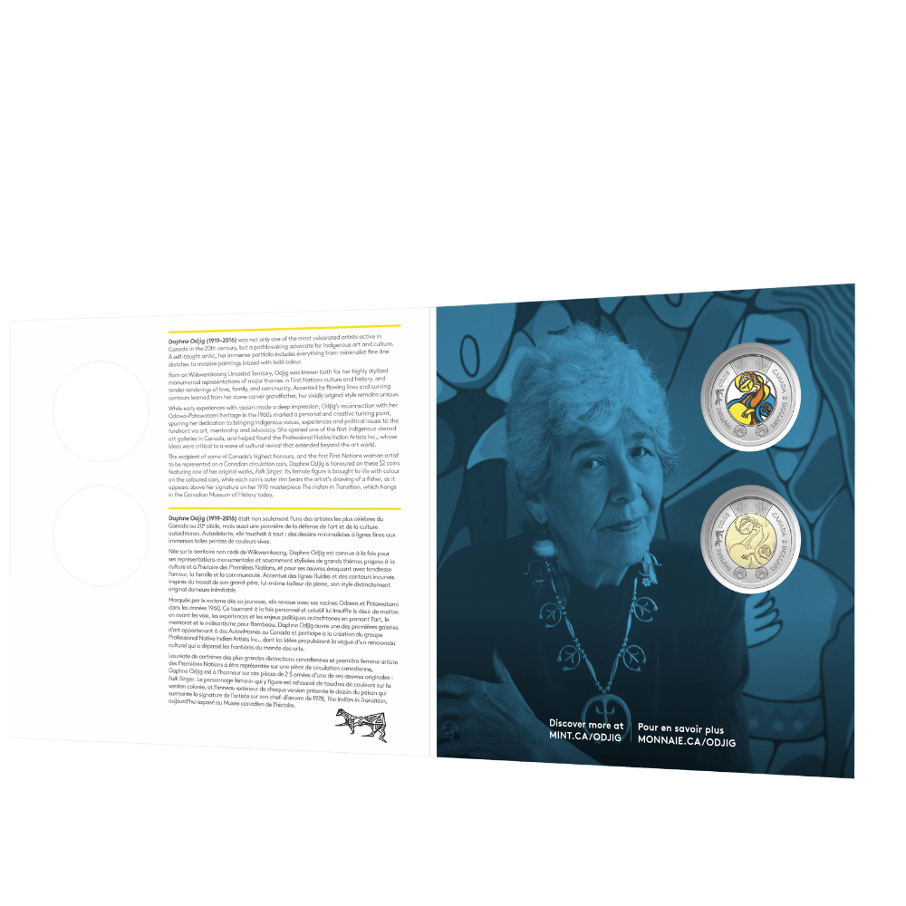 2025 Commemorative Collector Keepsake Card Celebrating the Life and Art of Daphne Odjig Royal Canadian Mint