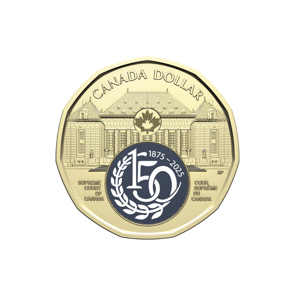 2025 $1 150th Anniversary of the Supreme Court of Canada Colourized Special Wrap Roll