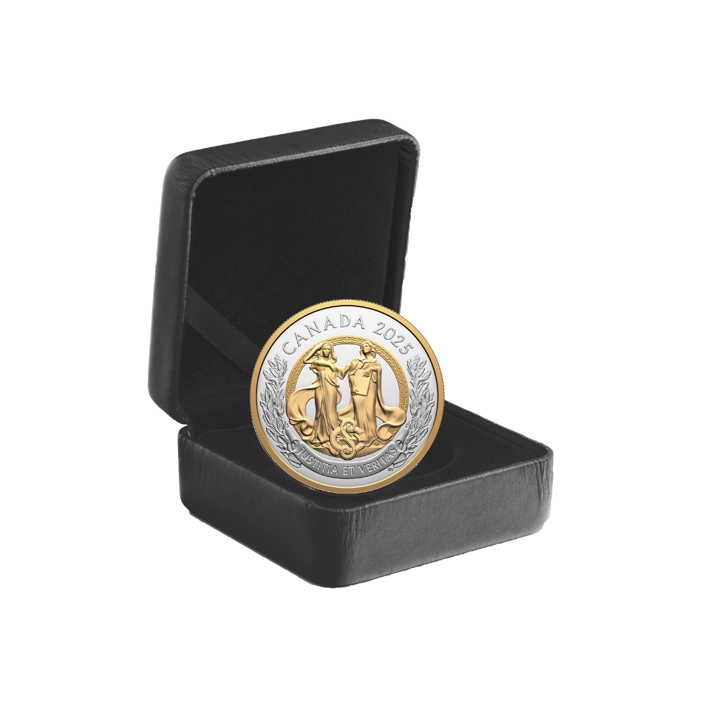 Allegories of Justice and Truth 1 Oz Fine Silver Coin Canada 2025